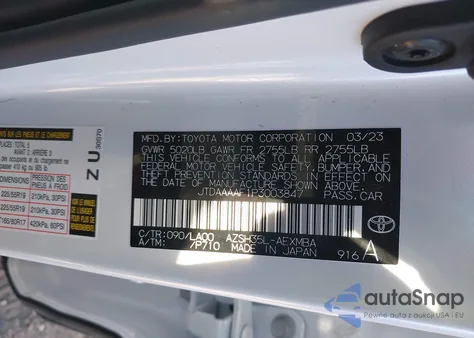 2023 Toyota Crown Limited from USA, damaged, VIN JTDAAAAF1P3003847